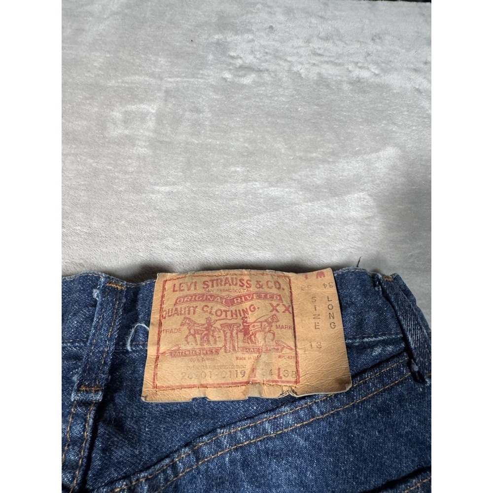 Vintage 80s Levis 501xx Jeans Womens Size 28x33 Blue Dark Button Fly MADE IN USA - Picture 11 of 16